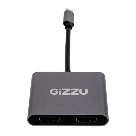 Gizzu 4-in-1 Type-C to Dual HDMI Hub