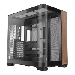 Antec C8 Curved Wood E-ATX  ATX  Micro-ATX  ITX Dual Chamber Gaming Chassis – Black