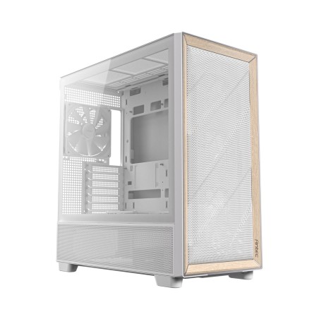 Antec FLUX Mid-Tower E-ATX Gaming Chassis Wood Front Panel – White