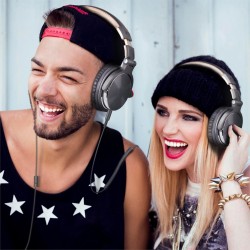 Oneodio Pro 10 Professional Wired Over Ear DJ and Studio Monitoring Headphones – Grey/Gold