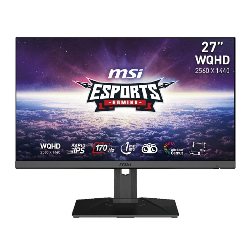 MSI G272QPF 27″ Gaming Monitor 2560 x 1440 (QHD) Rapid IPS 1ms 170Hz G-Sync Compatible HDR Ready HDMI Displayport Tilt Swivel He