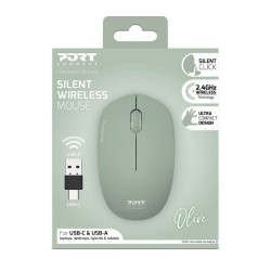 Port Connect MOUSE COLLECTION II WIRELESS Olive