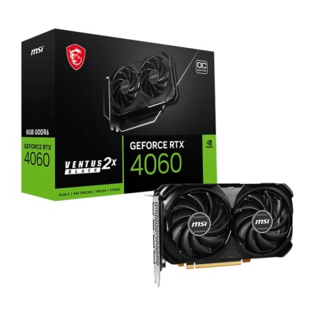 MSI Nvidia GeForce RTX 4060 Ventus 2x Black 8G GDDR6X 128-BIT Graphics Card